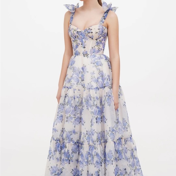 milla Dresses Hydrangea Tender Floral Maxi Tiestrap Dress Poshmark